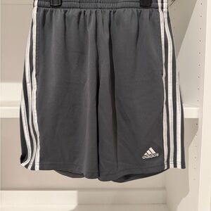 Adidas Youth Large Charcoal Athletic Shorts- Like New- Dri Fit